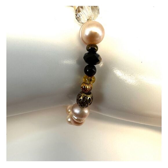 Pearl beaded  stretchy bracelet - Picture 6 of 10